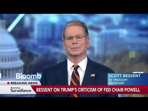 US Treasury Secretary Bessent on Inflation, Jerome Powell, Nvidia, Trade Deals thumbnail
