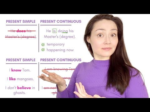 PRESENT SIMPLE and PRESENT CONTINUOUS | the complete grammar guide thumbnail