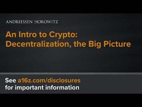 An Intro to Crypto: Decentralization, the Big Picture thumbnail