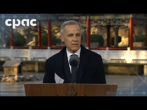 Prime Minister Mark Carney announces deal with China on EVs, canola tariffs – January 16, 2026 thumbnail