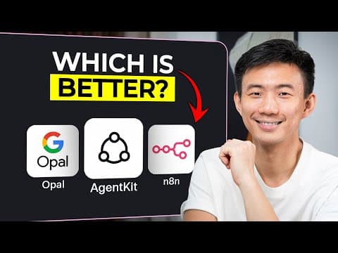 I Built with OpenAI Agent Builder, n8n, and Google Opal — Here’s the Real Difference (in 8 Minutes) thumbnail