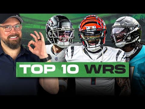 Top 10 WR Rankings + What Could Go Wrong? | Fantasy Football 2025 - Ep. 1777 thumbnail