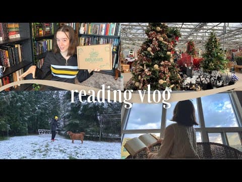 unplugged book box unboxing, lots of book mail & the first snowfall thumbnail