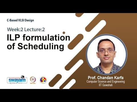 Lec 6: ILP formulation of Scheduling thumbnail