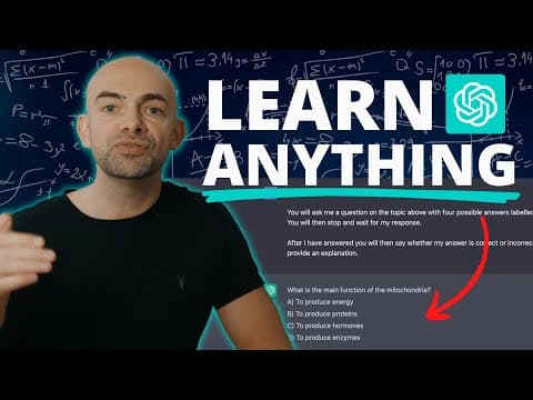 How to Use GPT-4 to Easily Learn Any Skill thumbnail
