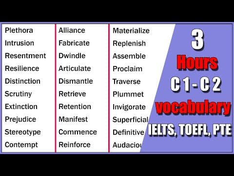 3 Hours of C1 and C2 Cambridge Advanced Vocabulary for IELTS, TOEFL, and PTE thumbnail