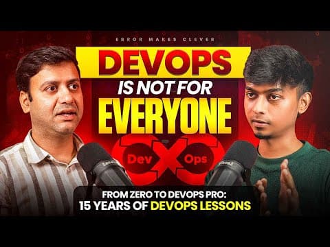 Don’t Start Your DevOps Career Without These Lessons | 15 Years of Expert advice #podcast #devops thumbnail