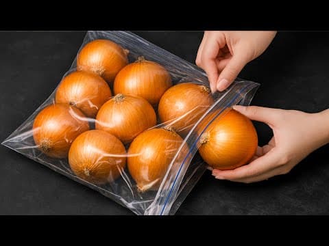 How to Store Onions for a Whole Year Without Rotting or Sprouting! | Tracy Tips thumbnail