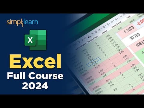 Excel Tutoring | Excel Full Course 2026 | Excel Tutorial For Beginners | Excel | Simplilearn thumbnail