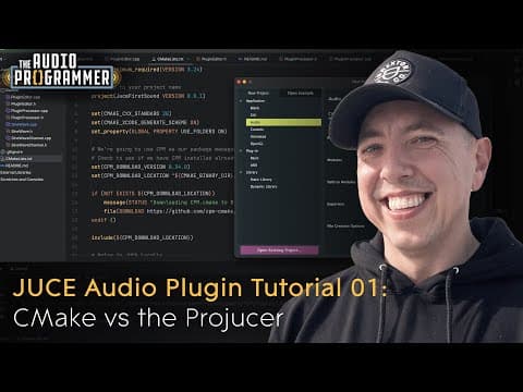 How to Make Your First VST Plugin | #01: Creating New Projects with JUCE (CMake vs Projucer) thumbnail