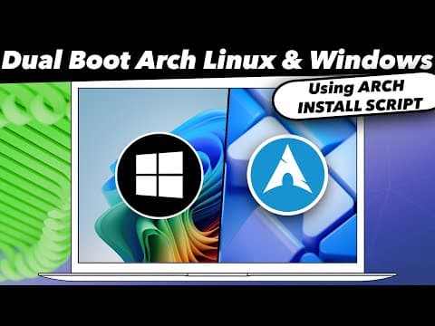 How to Dual Boot Arch Linux and Windows 11 (NEW) // USING ARCH INSTALL SCRIPT thumbnail