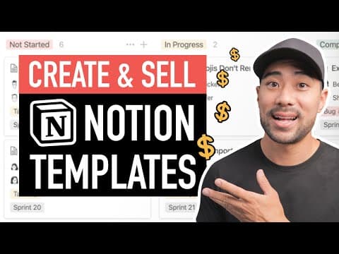 How To Create and Sell Notion Templates // Notion Tutorial 2021 thumbnail