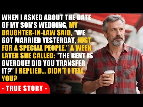 I asked them when the wedding was My daughter-in-law looked at me and said, We got married yesterday thumbnail