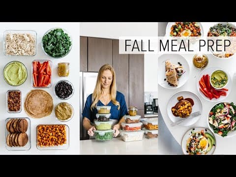 MEAL PREP for FALL | healthy recipes + PDF guide thumbnail