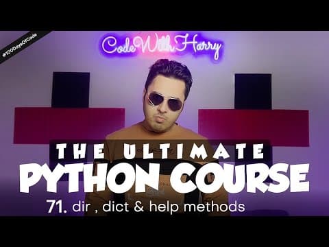 dir, __dict__ and help method in Python | Python Tutorial - Day #71 thumbnail