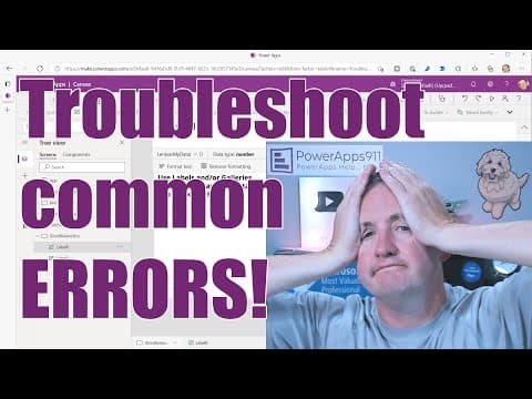 Power Apps Troubleshooting Error Messages - My 5 favorite tips! thumbnail