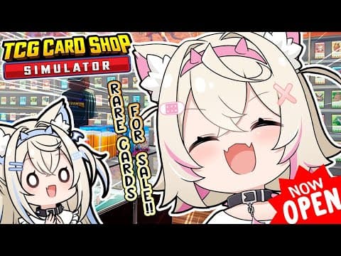 【TCG CARD SHOP SIMULATOR】new update?! aiming for the top with our new card store 🐾【FUWAMOCO】 thumbnail