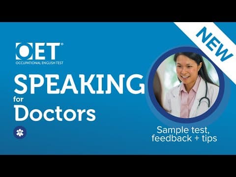 OET Speaking for Doctors - NEW 2022 sample test thumbnail