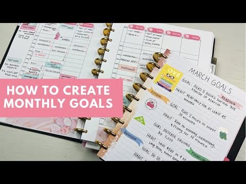 How To Setup Monthly Goals #goalsetting thumbnail
