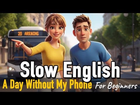 My Day Without A Phone | Easy Daily English For Beginners | Daily English Conversation thumbnail