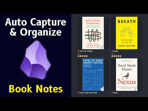 Obsidian Bases For Books 📚 How To Automatically Organize Book Notes 📝 thumbnail