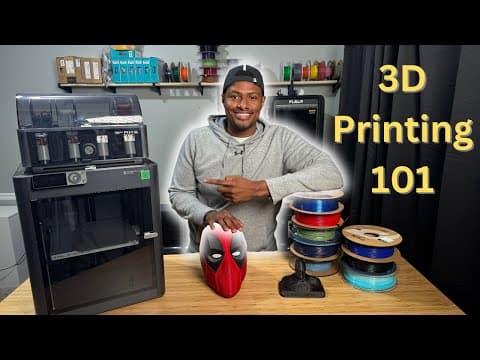 Ultimate Beginners Guide To Starting 3D Printing In 2025! thumbnail