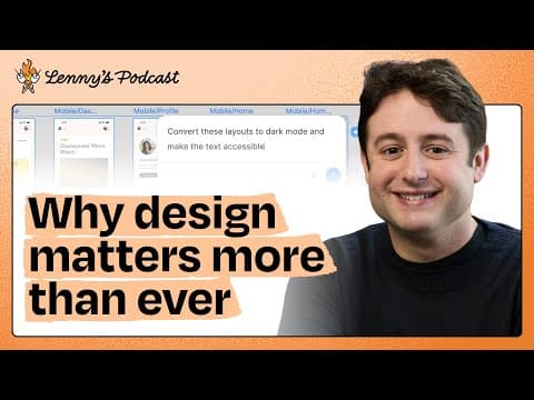 Figma’s CEO: Why AI makes design, craft, and quality the new moat for startups | Dylan Field thumbnail
