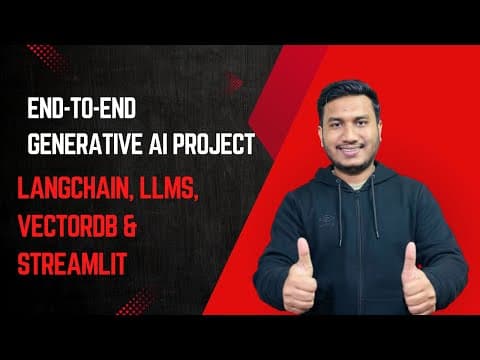 End-to-end Generative AI Project with LangChain, LLMs, VectorDB & Streamlit thumbnail