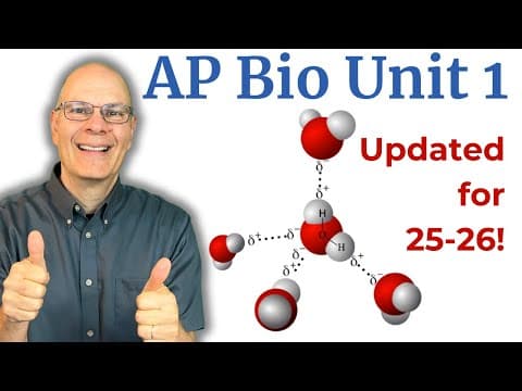 AP Bio Unit 1 (Chemistry of Life) Review. Crush your unit test! thumbnail