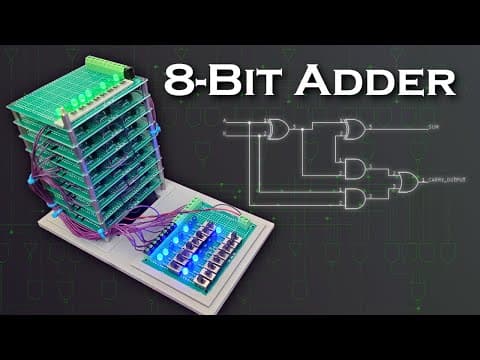 8-Bit Adder built from 152 Transistors thumbnail