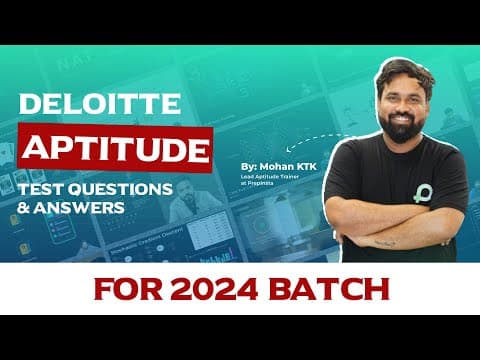 Deloitte Aptitude Questions and Answers | Online Assessment 2023-24 thumbnail