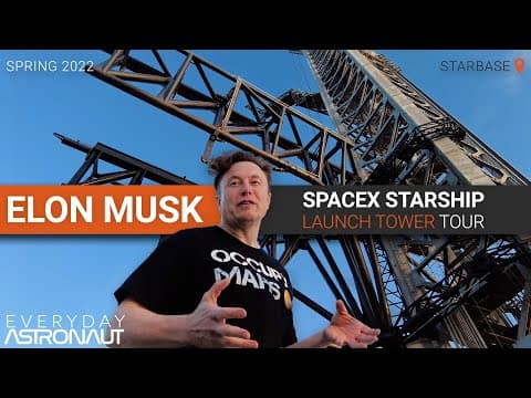 Go up SpaceX's Starship-catching robotic launch tower with Elon Musk! thumbnail