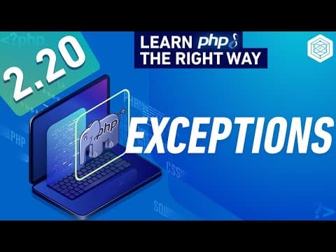 OOP Error Handling In PHP - Exceptions & Try Catch Finally Blocks - Full PHP 8 Tutorial thumbnail
