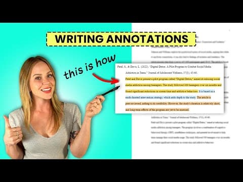 Write PERFECT Annotations for Your Annotated Bibliography thumbnail