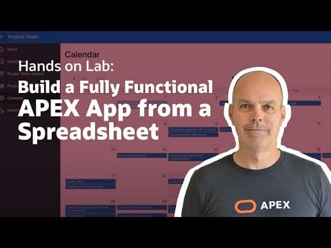 Build a Fully Functional APEX App from a Spreadsheet in 45 Minutes! thumbnail