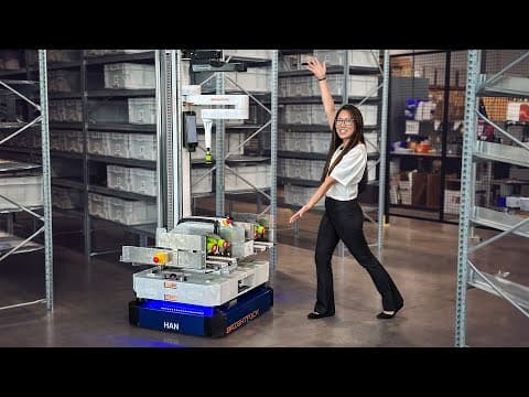 Demo of AI robots for order picking (fully automated warehouse) | Brightpick thumbnail