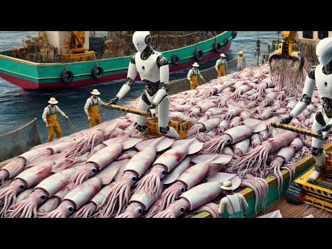 Korean Fishermen Use Robots To Catch Millions Of Tons Of Squid, Mackerel, And Pollock thumbnail