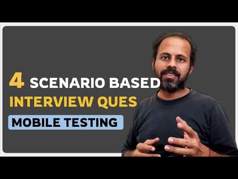 #AskRaghav | 4 Scenario based Mobile Testing Interview Ques thumbnail