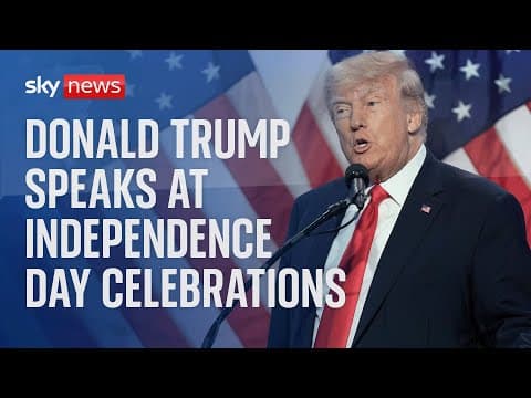 Former US President Donald Trump delivers speech ahead of Independence Day thumbnail