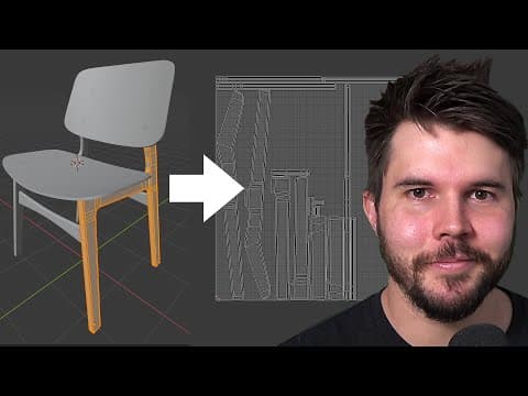 Blender Beginner UV Unwrapping Tutorial (Chair Part 7) thumbnail