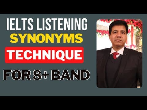 IELTS Listening - Synonyms Technique For 8+ Band By Asad Yaqub thumbnail
