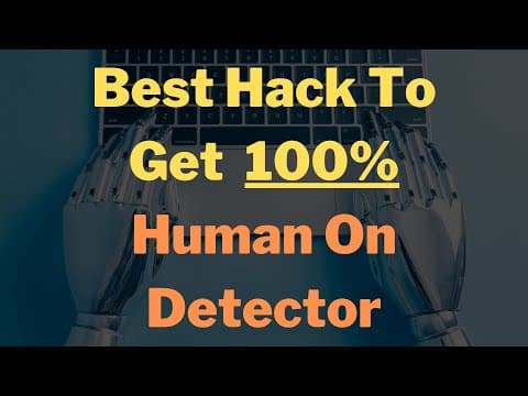 Chat GPT - Pass Detection 100% Human Written With This Prompt thumbnail