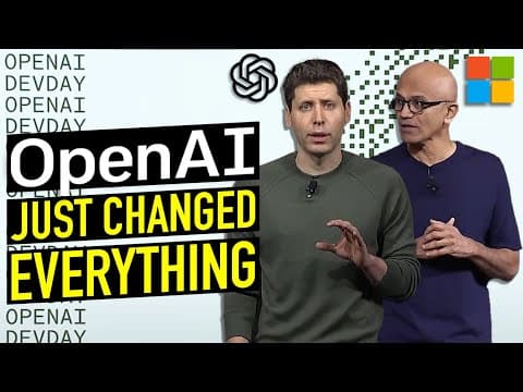What Are OpenAI's Latest AI Announcements for Developers? thumbnail