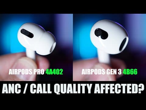 New Firmware for AirPods Pro (4A402), AirPods 3 (4B66) - ANC Affected? thumbnail