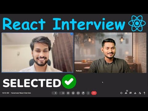 React Interview for 3 Years Experienced Developer (Full Interview) thumbnail