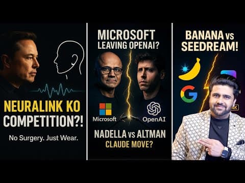 Tech News: World's First Telepathic Wearable, Google, Apple, Amazon AI, Microsoft DUMPS OpenAI, Jio thumbnail