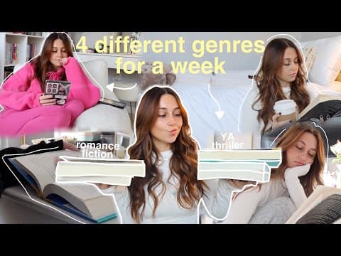 reading different genres for a week ⭐️ (romance, thriller, young adult, & fiction!) thumbnail