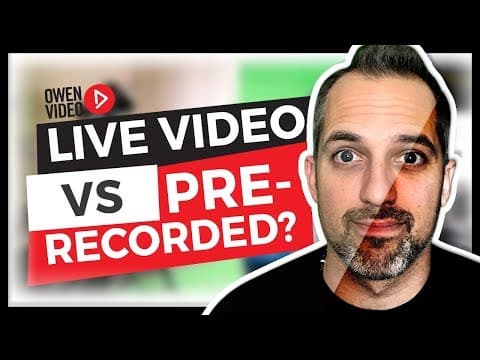 Live video vs Pre Recorded Video - Which is Better for YouTube Creators thumbnail