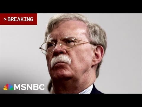 BREAKING: John Bolton indicted by federal grand jury  thumbnail