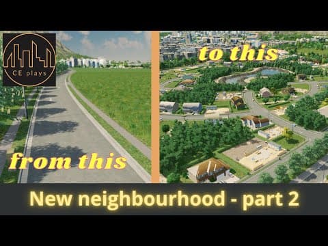 Green neighbourhood in Cities Skylines thumbnail